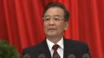 Wen Ťia-pao při posledním projevu v číns…